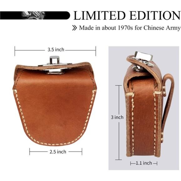 KOSIBATE Ammo Pouch, Genuine Leather Ammo Holder Bag Storage for .22 22LR .38 - Picture 3 of 8